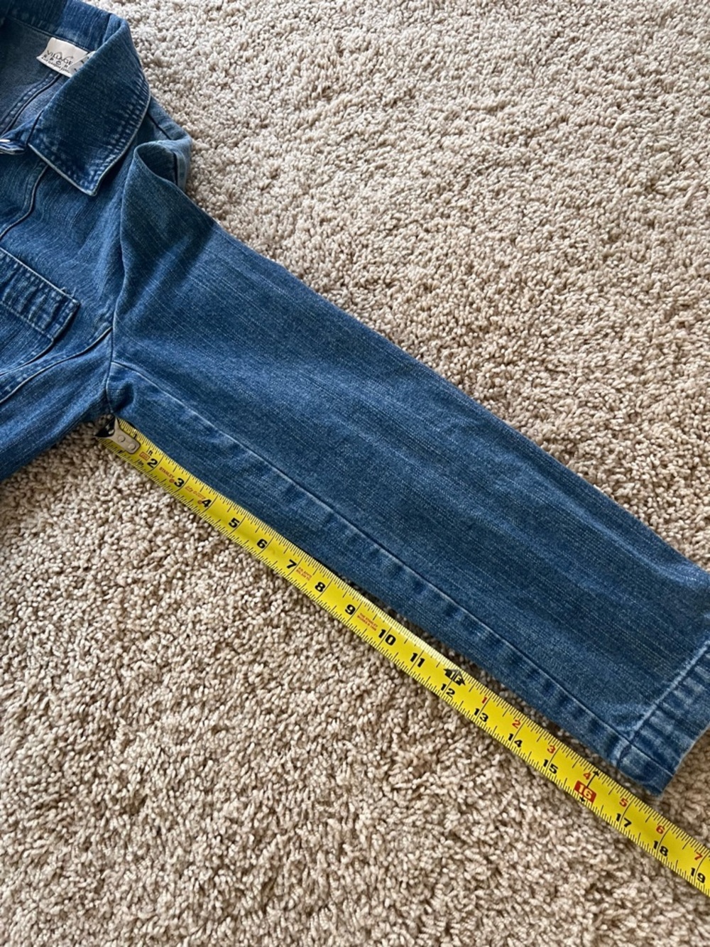 Liz Clairborn Vintage Womens Denim Jacket S/M 90s Y2K Chore Utility Barn Pockets - Picture 7 of 11